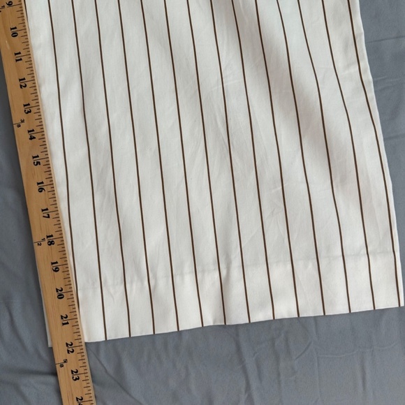 Tibi Bianca Crop Pant Ivory Multi Womens Size 6 High Waist Wide Leg Preppy - Picture 11 of 16